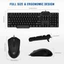 Wired Keyboard and Mouse Combo, Gofreetech Full-Size Keyboard and Mouse Combo with Optical Wired Mouse, USB Plug-and-Play, Compatible with Windows Mac OS Laptop/Desktop/PC