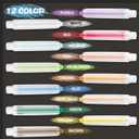 Dustless Chalk for Kids Indoor Chalkboard, 12 Colors Washable Sidewalk Chalk Set with Protective Box, Mess-Free for Drawing on Chalkboards Papers Sidewalks, Perfect for Toddlers Boys Girls Kids