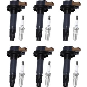 Set of 6 Ignition Coil Packs & Spark Plugs Kit UF646  Compatible with Ford & Lincoln 3.5L EcoBoost 2011-2019 Expedition, Explorer, F-150, Flex, Taurus, Transit  Replaces BL3Z-12029-C DG549