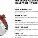 2 x Stylor Baby's First Christmas Ornament 2025 - DIY Clear Plastic Flat Ball Handprint Kit Keepsake, for Newborn Boy or Girl, My 1st Xmas Tree Hanging Snowflakes Decoration