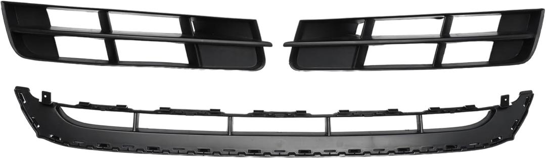 X AUTOHAUX No.4L0807681 Front Lower Hood Bumper Grille Grill Fog Light Grille Cover for Audi Q7 2010-2015 Front Lower Bumper Kidney Grille Grill Black 1 Set