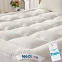 BEDLORE King Mattress Topper Viscose Derived from Bamboo, Thick Pillow Top Mattress Pad with Stretchable Pockets for 6"-18" Mattress, Soft Breathable Mattress Topper for Back Pain Relief(Dark Gray)