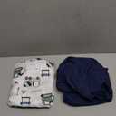 Little Grape Land Pack and Play Sheets Mini Crib Sheets Soft Breathable Pack N Play Sheets, Playard Fitted Sheet 2 Pack Stretchy Fits 38"x26" Playard Mattress, Navy Trucks