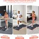 Walking Pad Treadmill with Handle Bar and Incline, 0.6-7.6MPH Electric Treadmill for Home Small, 350LB Mini Small Treadmills with Handles, 3.0HP Portable Treadmills for Home Exercising, Model V305