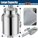 YinCukiEle 15 Lbs Stainless Steel Dog Food Storage Container with Scoop