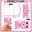 AceOrbit 2026 Graduation Candy Jar Bulk for 24 Guest 3.54 Inch Empty After Dinner Candy Tube Buffet Container Acrylic Box with Sticker for Class of 2026 End of Year Gifts Multi-item Party Favor(Pink)