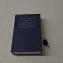 Amazon Basics Book Safe, Money Saving Box, Save for Money, Secret Hidden Metal Lock Box, Money Hiding, Key Lock, Large, Blue