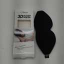LitBear Sleep Mask for Side Sleeper Women Men, Eye Mask for Sleeping Light Blocking, 3D Contoured Cup Sleeping Mask, Soft Breathable Sleep Eye Mask with Adjustable Elastic Strap for Flight Nap (Black)