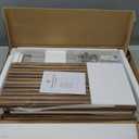 FerniTry Farmhouse Bathroom Wall Cabinet Fluted,Medicine Cabinet Over The Toilet Storage Cabinet with Adjustable Shelf, Wood Wall Mounted Storage Cabinet Organizer 23.2" Wx24 Hx7.6 DDark Walnut