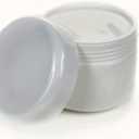 Vivaplex, 12, White, 4 oz Cosmetic Jars, with Inner Liners and Dome Lids