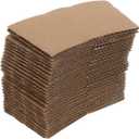 LABRIMP Cup Insulator Sleeves 50pcs Reusable Heat-resistant Kraft Cups for Cold Drinks Easy to Store Carry