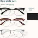 racico Blue Light Glasses for Men & Women - Mixed Material + Metal Frames with UV Protection Coating