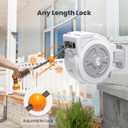 Giraffe Tools Retractable Hose Reel 1/2" x 65 ft Heavy Duty Water Hose Reel, Swivel Bracket, Any Length Lock, with 9-Function Sprayer Nozzle