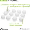 Champion Sports Lacrosse Balls  Official Size & Weight, NCAA & NFHS Approved, SEI Certified  Pro, College & Youth Game & Practice Use  Multi-Color, Packs of 3, 6 & 12 (White)