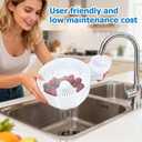 STHF Hydro Bowl 2-Pack- 3D-Printed 4-in-1 Multifunctional Fruit Washing Bowl with Snail Drain, Automatic Cleaner Spinner for Efficient Rinse & Drain, Space-Saving Kitchen Sink Storage Basket Set