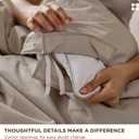Bedsure Cotton Duvet Cover Full - Luxury Slub Weave 100% Cotton Duvet Cover Set, PureWoven Bedding Set with a Linen Like Textured, Easy Change, Natural Linen, 80" x 90"