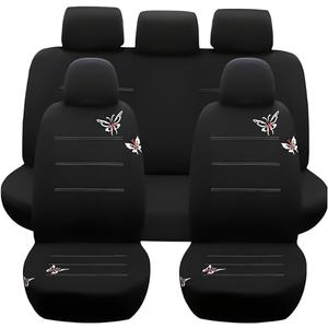 9PCS Full Set Car Seat Covers, Automotive Front and Rear Split Bench Protector Cover Set, Light Breathable Durable Washable, Airbag Compatible, Universal for SUV, Truck, RV, Van, Sedan 9PCS Full Set Car Seat Covers, Automotive Front and Rear Split Bench Protector Cover Set, Light Breathable Durable Washable, Airbag Compatible, Universal for SUV, Truck, RV, Van, Sedan