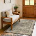 RCTJHOME 8x10 Brown Vintage Oriental Washable Area Rug Non-Slip Soft Carpet