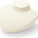 Oirlv Luxury Microfiber Necklace Bust Jewelry Bust for Necklace Showcase Jewelry Display Stand(Creamy-white)