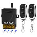 RVBOATPAT Wireless Remote Switch DC 8V/12V/24V/48V/72V/86V 30A Relay RF Remote Control 328ft Long Range for Anti-Theft Alarms Security Systems Roller Lind Door