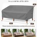 Vailge Heavy Duty Patio Sofa Cover, 100% Waterproof 3-Seater Outdoor Sofa Cover,Lawn Patio Furniture Covers with Air Vent and Handle,85" Wx 37" Dx 35" H,Grey