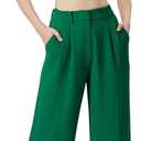 Wide Leg Pants | High Waisted Trousers with Pockets | Comfortable Work & Business Casual Pant (Beige, S)