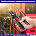 2 Pack Wire Crimper, Wire Crimping Tool,Stripper and Cutter for insulated/Bare/Heat Shrink connectors(22-10 AWG) Multifunctional Stripping Crimping Tool(2)
