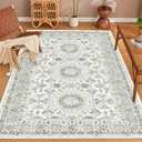 Area Rugs 9x12 Living Room Clearance 9x12 Washable Area Rug Soft Area Rugs 9x12 Living Room Moroccan Rug Non Slip Large 9x12 Rugs for Living Room Bedroom Tribal Rug Beige and Green Geometric Rug 9x12