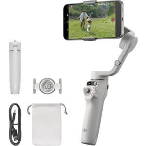 DJI Osmo Mobile 6, 3-Axis Phone Gimbal, Object Tracking, Built-in Extension Rod, Portable and Foldable, Gimbal Stabilizer for iPhone, Android, YouTube TikTok Video, Platinum Gray