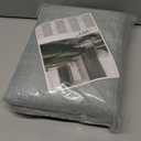 LAMIT Linen Blended Curtains for Bedroom, Faux Linen Textured Light Filtering Drapes Back Tab and Rod Pocket Boho Burlap Panels for Farmhouse/Living Room, 2 Panels, 52 x 84 Inch, Greyish Blue