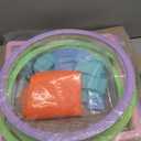 2 Sets Hopscotch Rings, 20 Plastic Square & Round Hoops with 30 Connectors for Toddlers Gross Motor Skills, Indoor/Outdoor Agility Rings for Kids Playground Obstacle Courses(15 Inch)