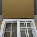 Gaahing 2-Pack 12" x 18" Heavy-Duty Aluminum Shed Windows Kit Flush Mount with Tempered Glass & Fiberglass Screens for Chicken Coops, Barns, Playhouses, Garages (White)