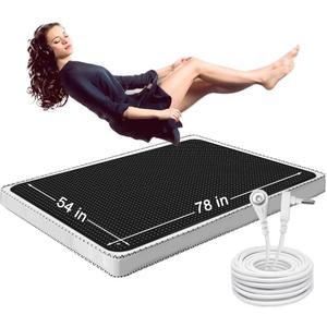 Grounding Mat for Bed, Grounding Pad for Improve Sleep, Relief Stress, Energy Booster, Grounding Mat with Grounding Wire, Grounding Mat for Bed King Size 54''78