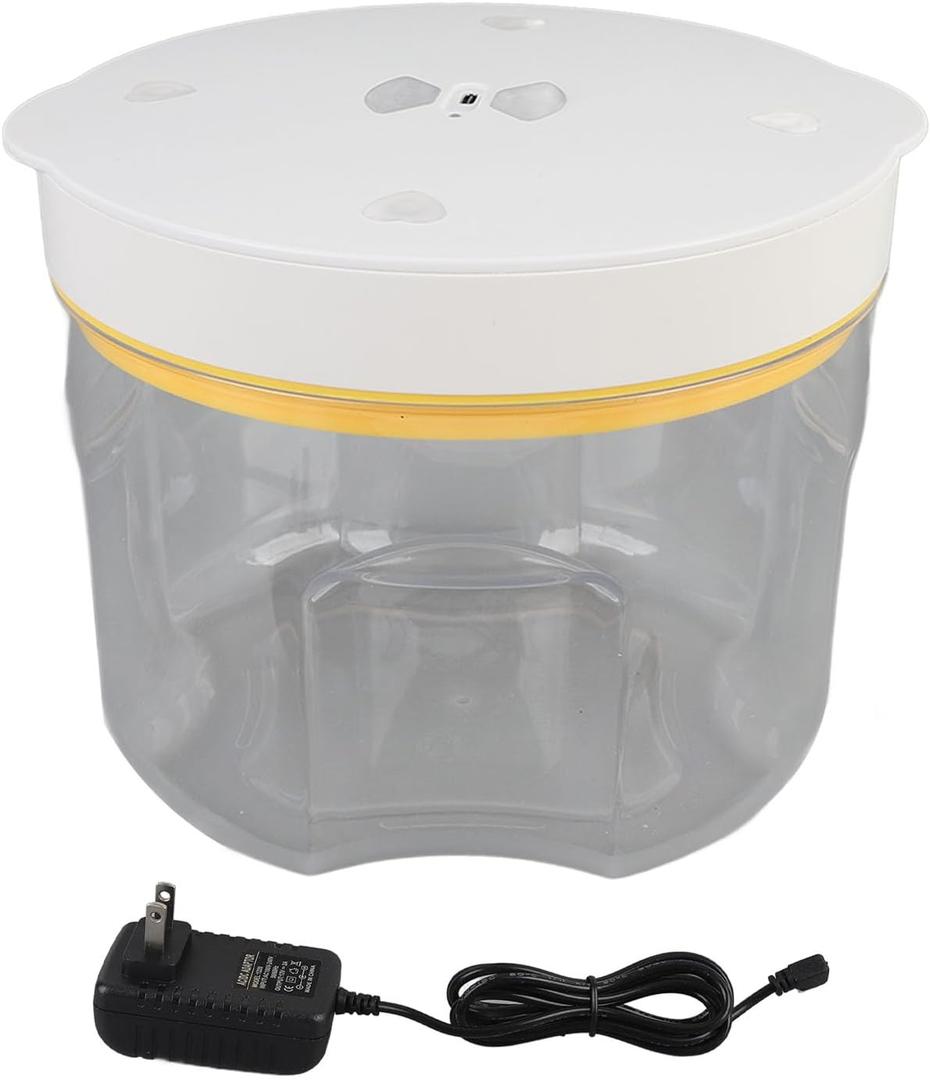 Resin Bubble Remover, Quick Bubble Removal Resin Vacuum Degassing Chamber Airless Machine with LED Indicator for Resin Art Craft Jewelry Making