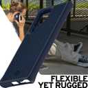 ITSKINS Ballistic R // Nylon Protective Phone Case for Samsung Galaxy S23 Ultra, Lightweight, Non-Slip Heavy Duty Shockproof Cover Military Phone Case - Dark Blue