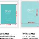 LaVie Home 18 x 24 Poster Frame White, Display Pictures 16x20 with Mat or 18x24 Without Mat, Stable and Sturdy Picture Frame and Polished Plexiglass, Horizontal and Vertical Format of The Wall, 1 Pack