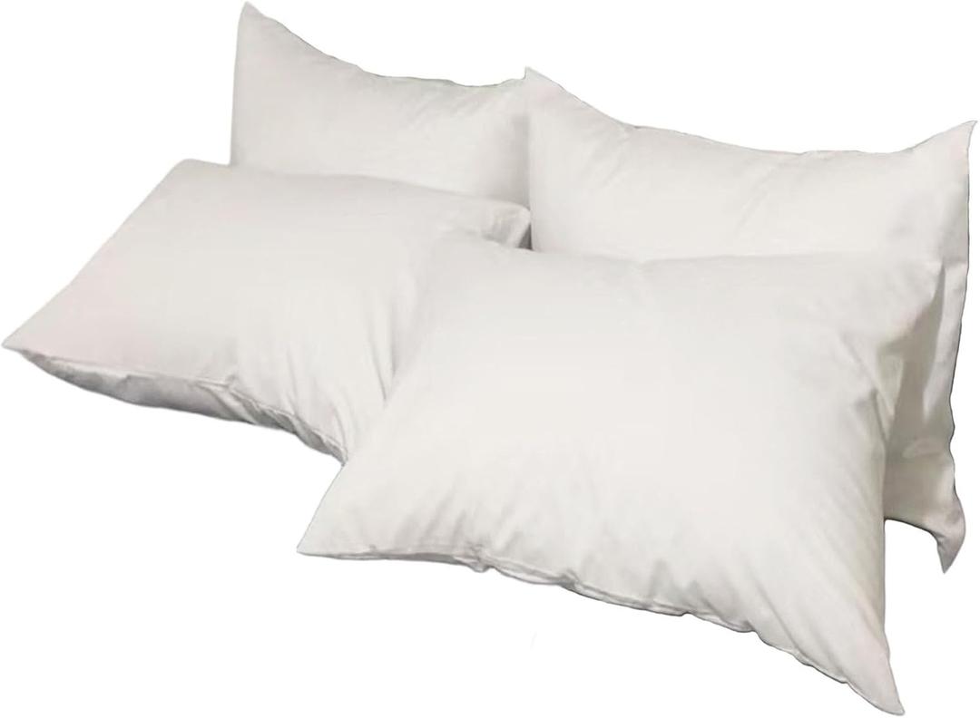 Pillowcases 4 Pack - White Standard - Ultra Soft 1800 Thread Count Microfiber- Double Brushed - Allergies Free - Wrinkle Resistant Pillowcase 20x8 in, 24x8 in, 24x8 in and 16x20 in