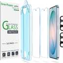 amFilm Auto-alignment OneTouch for Samsung Galaxy S26 6.3'' Screen Protector + Camera Lens Protector, Tempered Glass, 30 seconds Installation, Bubble Free, Case Friendly, Anti-Scratch [2+2 Pack]
