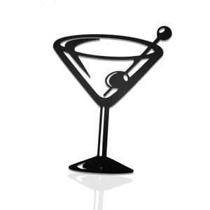 AWISBI Metal Martini Glass Decor, Bar Cart Bourbon Wall Art, Beer Gin Decor For Home Bar, Man Cave, Cafe Pub, Kitchen, Gifts For Alcohol Lovers, Husband, Men Or Boyfriend