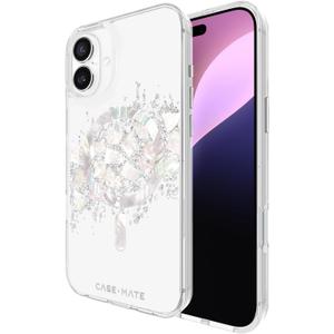 Case-Mate iPhone 16 Plus Case [Compatible with MagSafe] - Stylish Mother of Pearl Phone Case with 12ft Drop Protection - Premium Magnetic Cover for iPhone 16 Plus - Touch of Pearl