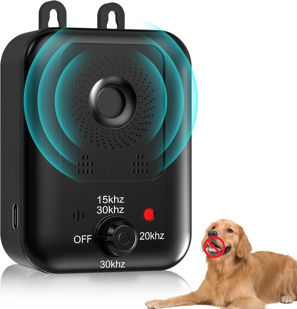 Anti Barking Devices, Auto Barking Control Devices with 3 Modes, Effective Stop Barking Dog Devices for Indoor & Outdoor Use, Rechargeable Ultrasonic Dog Bark Box Barking Deterrent Devices?Black1 (1pcs)