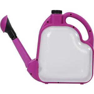 4L Foldable Watering Can with Rotating Nozzle & Long Spout for Plants, Indoor Outdoor Gardening, Clear Plastic-Purple
