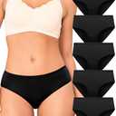 BAMBOO COOL Womens Underwear Breathable Moisture-Wicking Briefs Hipster Ladies Panties, 4-Pack