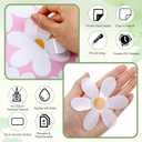 96 Pcs Flower Window Clings Cute Daisy Glass Window Stickers PVC Spring Windows Decals Static Floral Decoration for Home Office School Party Glass Windows Decor