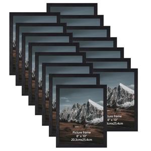 HORLIMER 8x10 Picture Frame Set of 15, Black Picture Frames Display 8 by 10 Photo for Wall or Tabletop