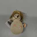 Needzo Christmas Sand Snowman Ornament for Holiday Tree, Hanging Beach Figurine with Straw Hat and Seashells, Coastal Home Decor, 4 Inches