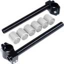Motorcycle CNC Cafe Racer Handlebar Racing Adjustable 24-31MM Clip On Fork Handle Bar Replacement Black