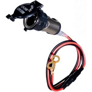 EAHOSUCC 12Volt Car Cigarette Lighter Socket Female with 1M/3.3FT Wiring Harness, 12V Waterproof Power Outlet Replacement Plug for Car, ATV, Marine