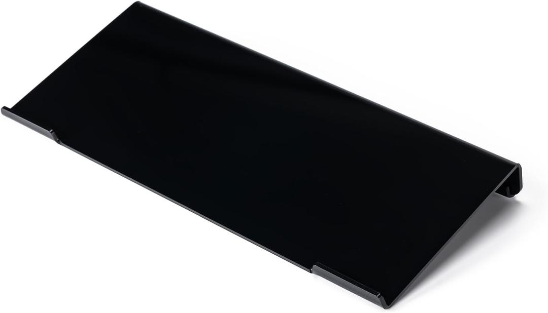 BOOMIBOO Black Acrylic Tilted Computer Keyboard Holder for Ergonomic Typing, Keyboard Stand with Silicone Anti-Slip Strip,11.8 x 5.1 Inch Keyboard Tray for 78 Keys Keyboard (Black 11.8in L* 5.1in W* 1.3in H)