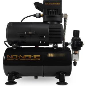 Cool Tooty Airbrush Compressor with 3L Metal Tank, 1/6 HP 110V Motor, Dual Cooling Fans, 47dB, 2023 L/Min Airflow, Auto Start/Stop, Moisture Filter, and 1/8" to 1/4" Adapter